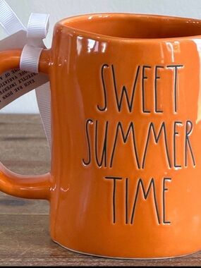 Orange 'Sweet Summer Time' Ceramic Mug